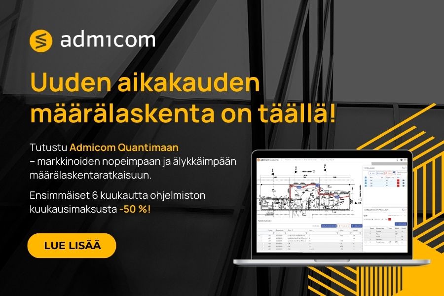 Uusi määrälaskentaratkaisu Admicom Quantima on julkaistu